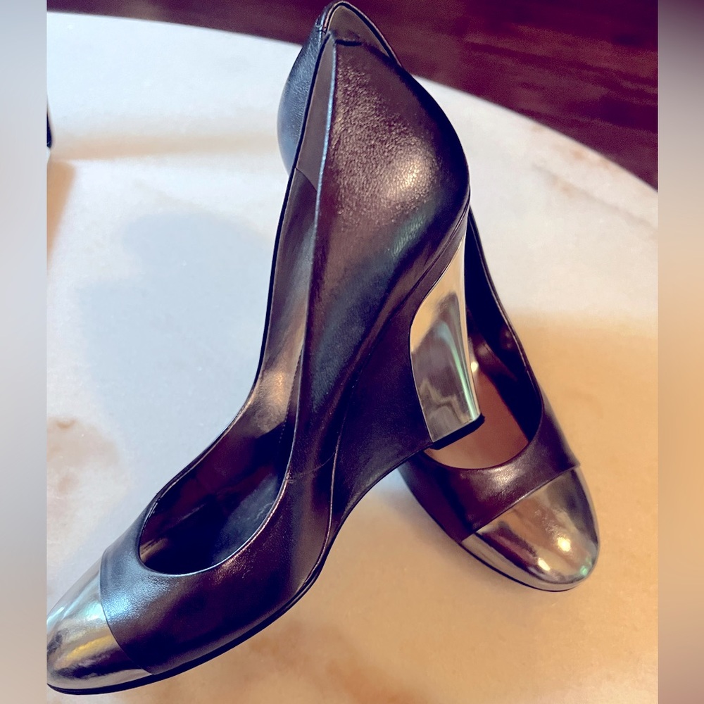 Grey and Silver 4 inches Wedges 7.5